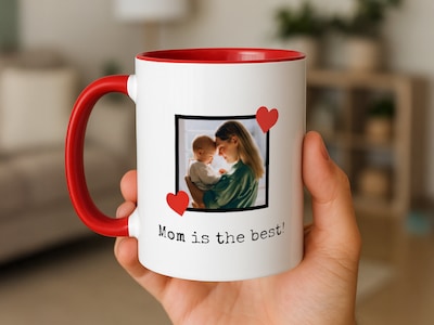 Mugg med Eget Foto - Kärleksfull Text