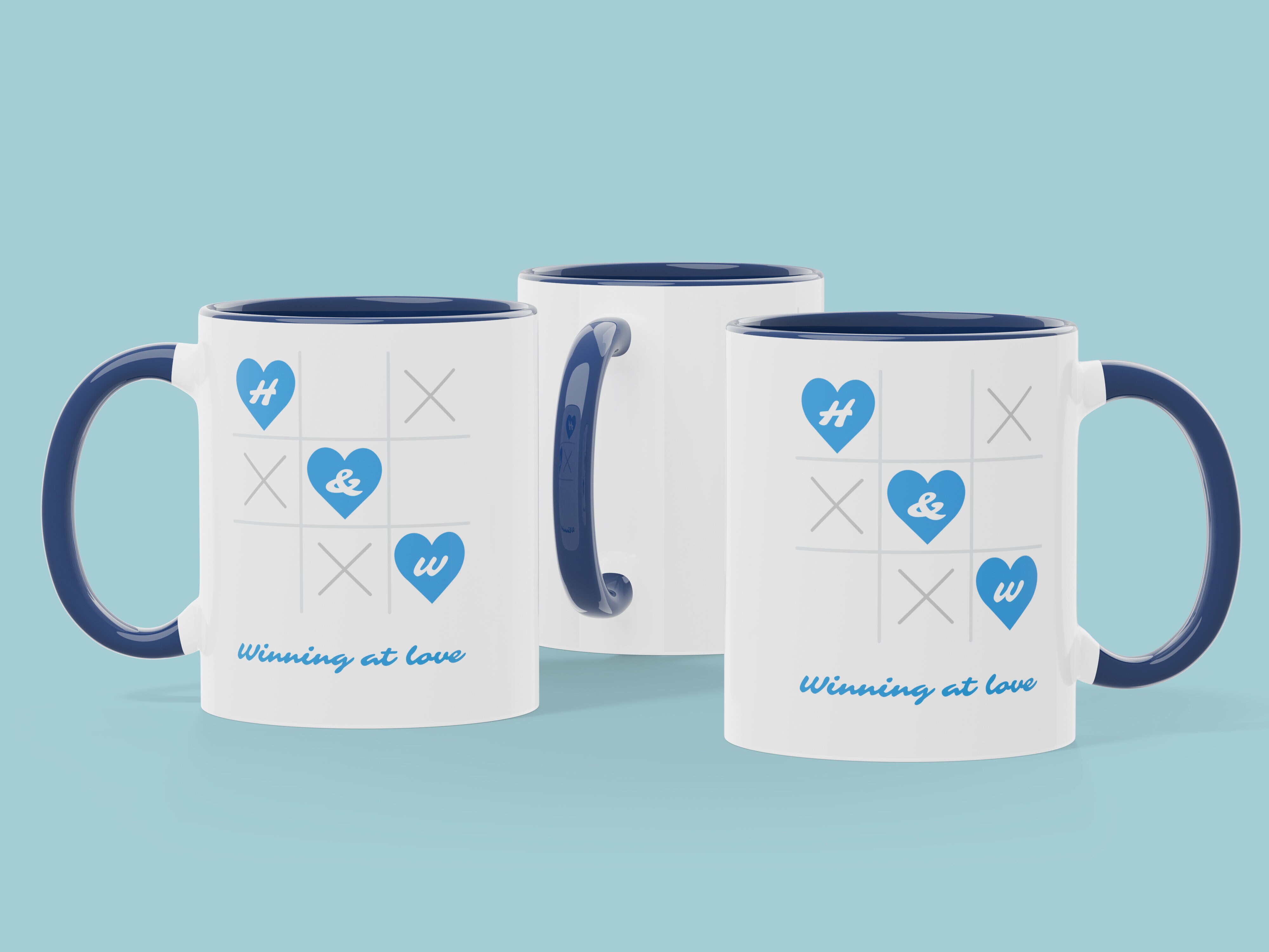 Personalisierte Tasse mit Text – 3 Gewinnt