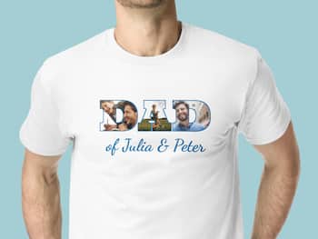 T-paita Valokuvalla ja Tekstillä - Dad