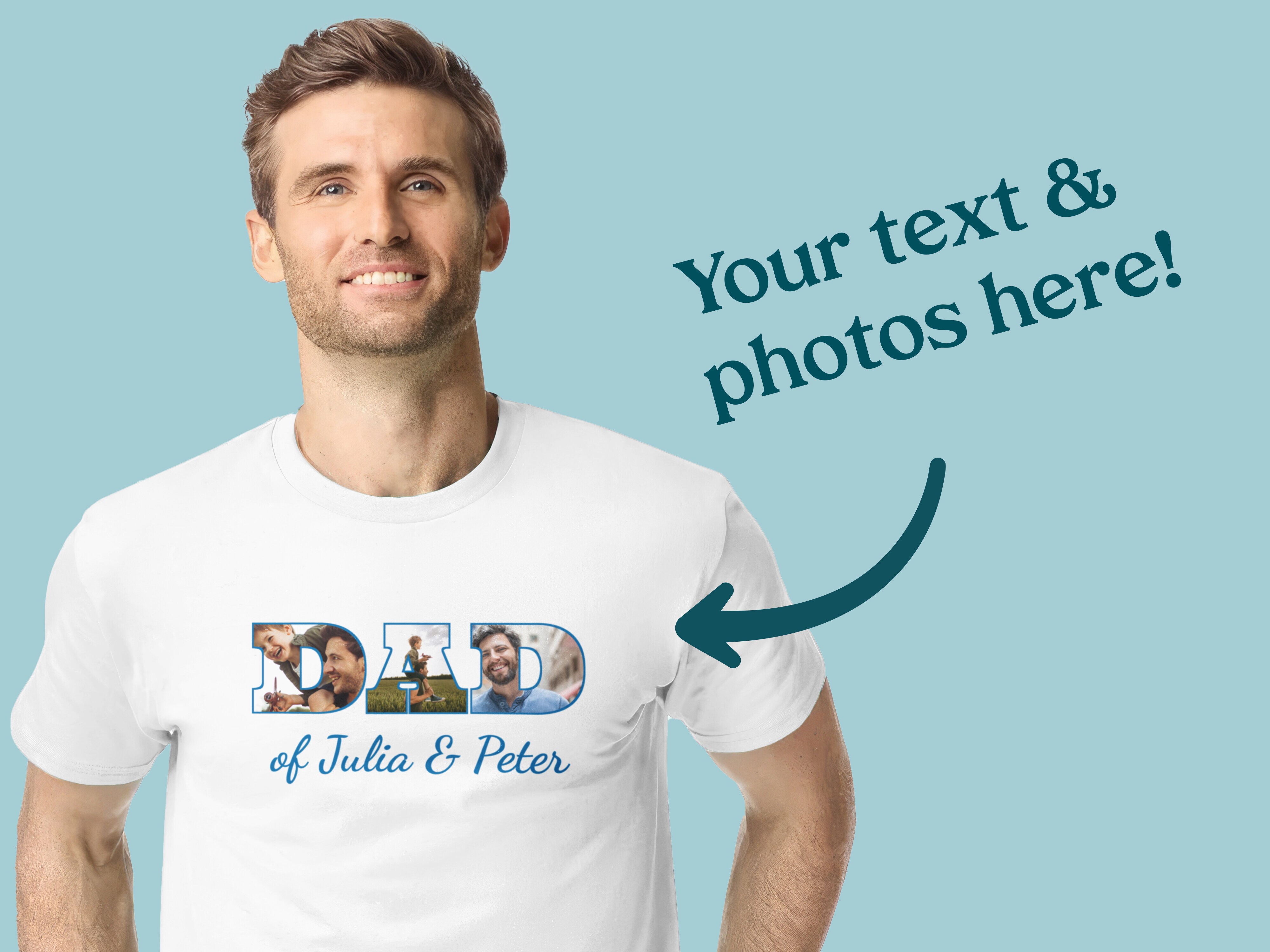 T-Shirt mit Foto & Text – Dad