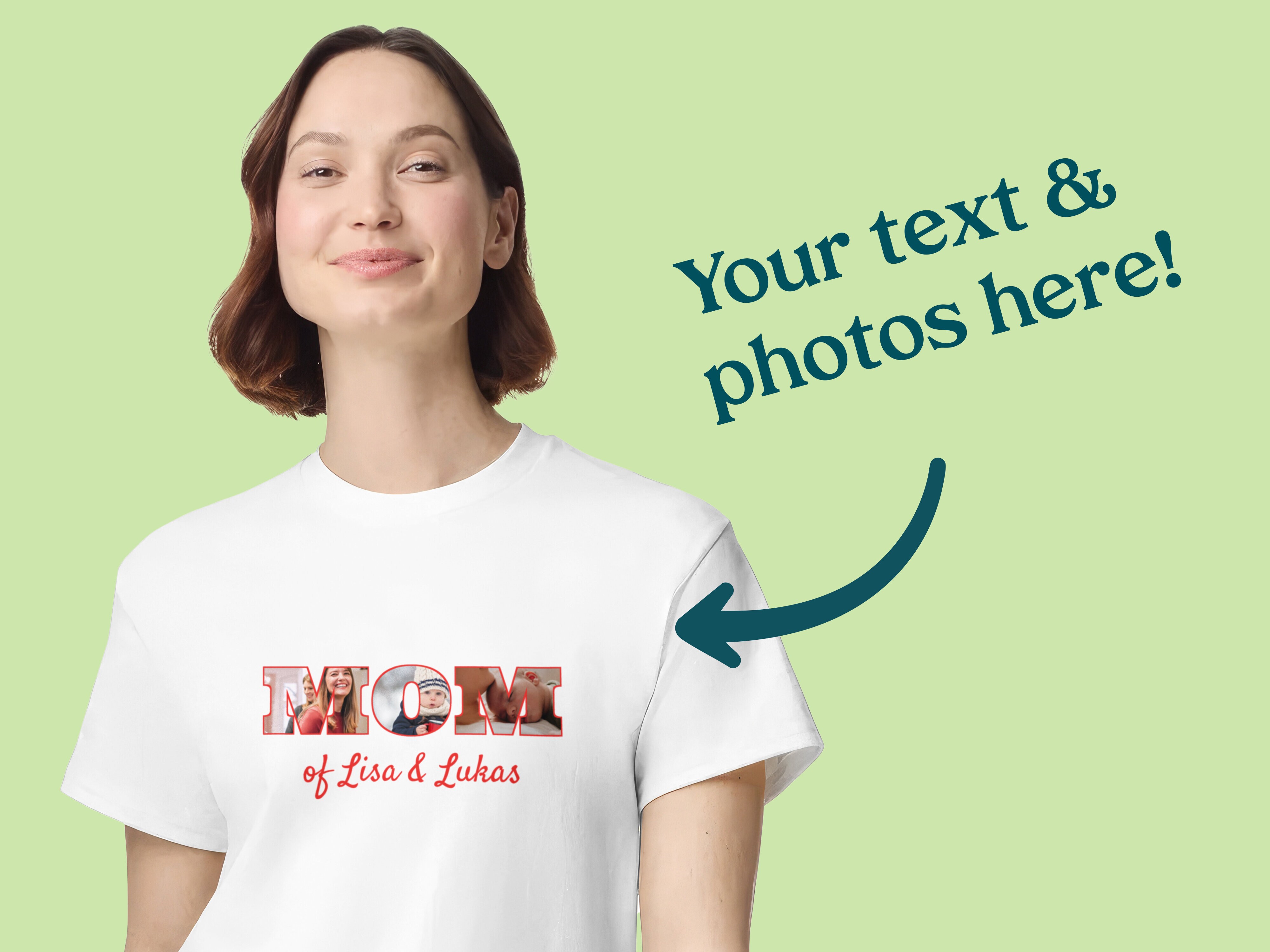 T-shirt med Foto & Text - Mom