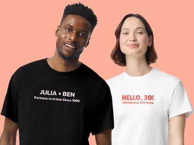 Personlig T-shirt med Text