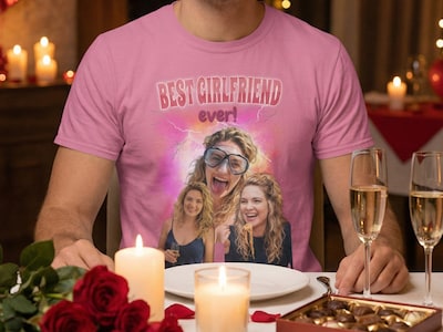 T-shirt med Fotocollage – 90s Design