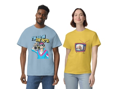 T-Shirt mit Fotocollage – 90er Jahre Design