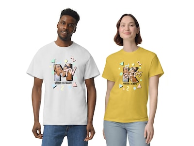 T-Shirt mit Fotocollage – 90er Jahre Design