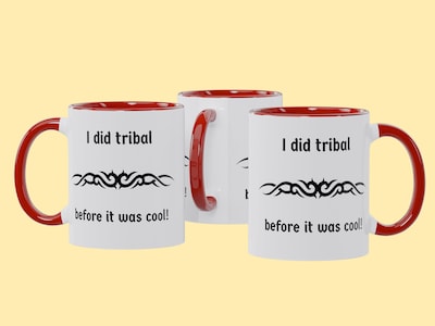 Krus med Tekst & Tribal