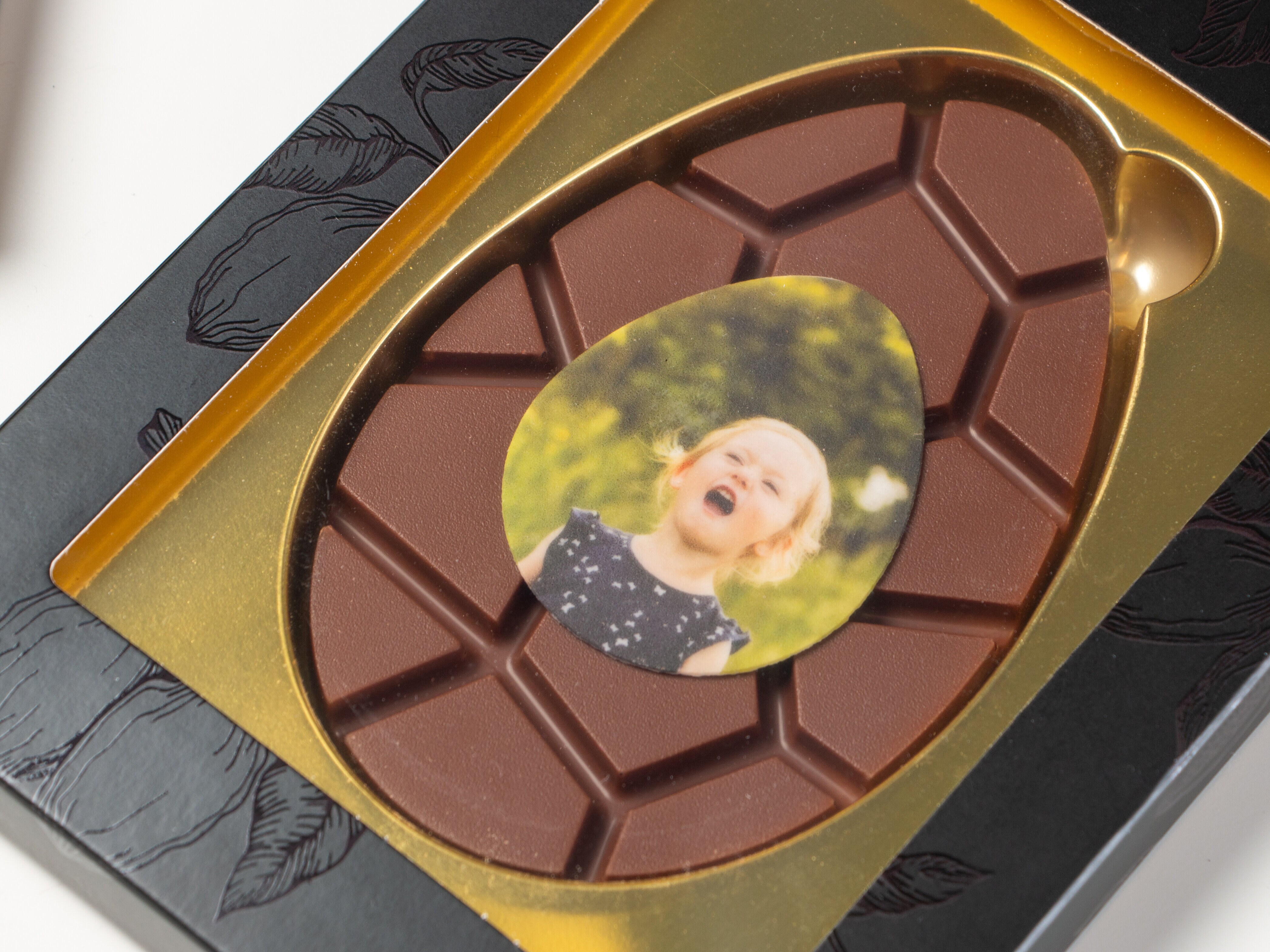 Sjokoladeegg med eget foto