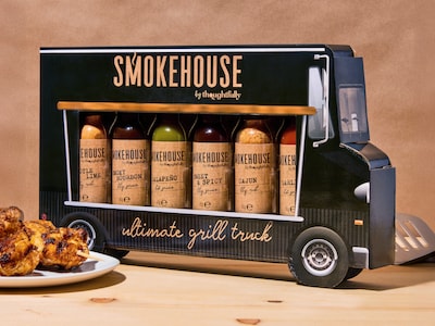 Gaveæske Grill Truck med Grillkrydderier & Stærke Saucer - Thoughtfully