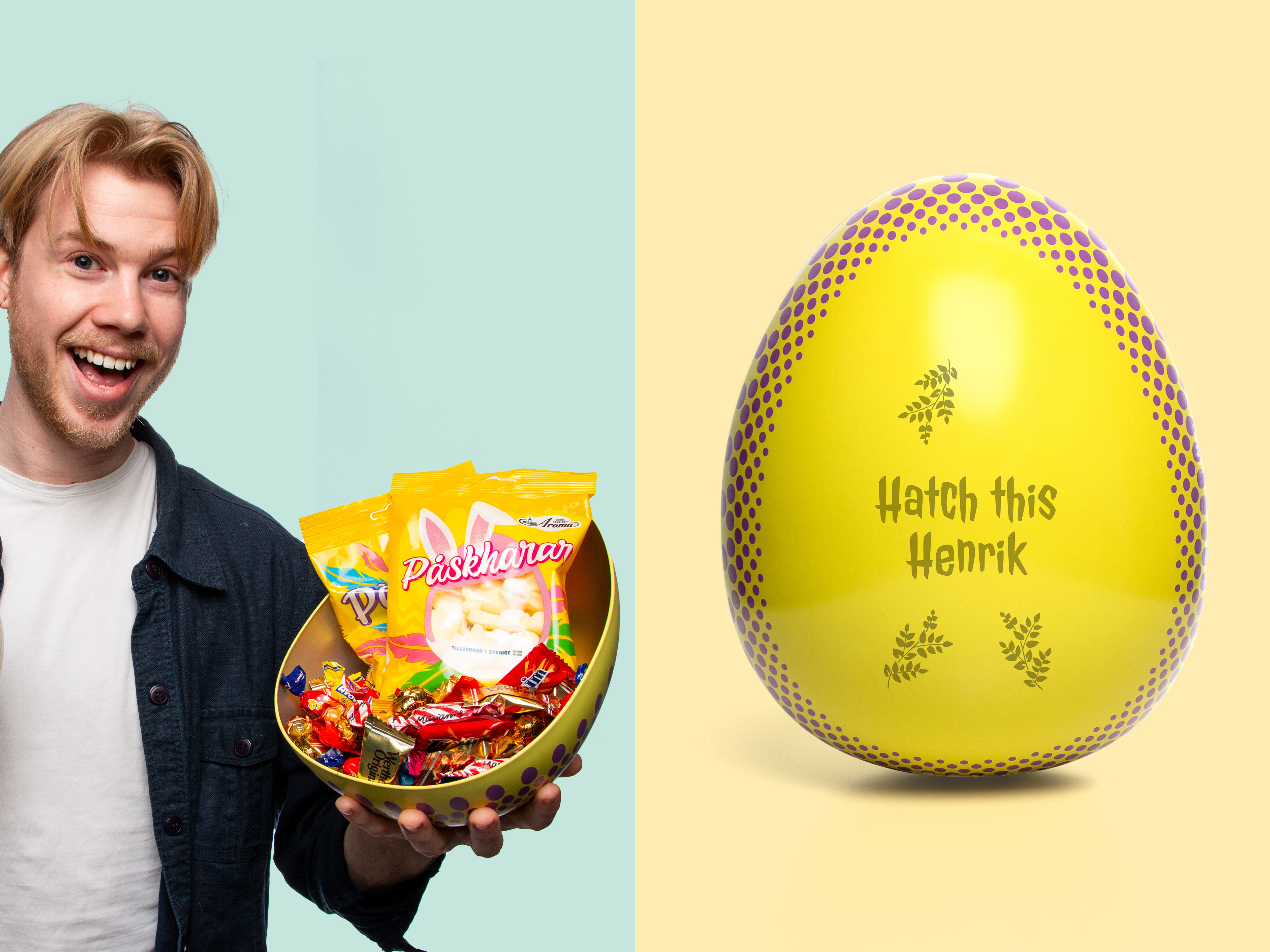 Påskeegg med egen gravering & godteri