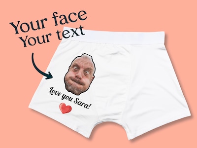 Boksershorts med eget foto & tekst