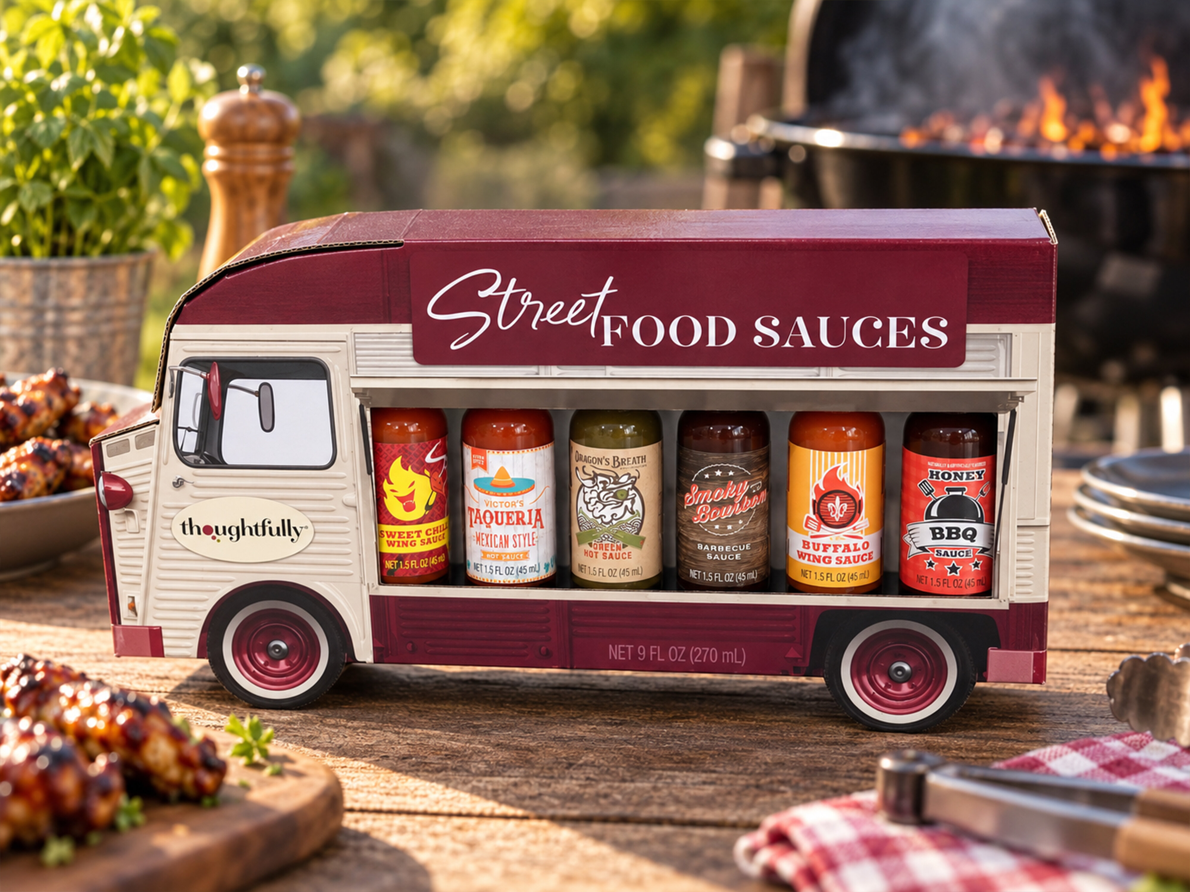 Geschenkbox Streetfood-Truck Hot Sauce Set - Thoughtfully