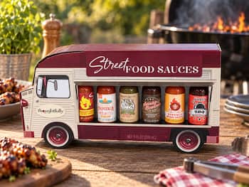 Lahjapakkaus Street Food Truck Hot Sauce Set - Thoughtfully