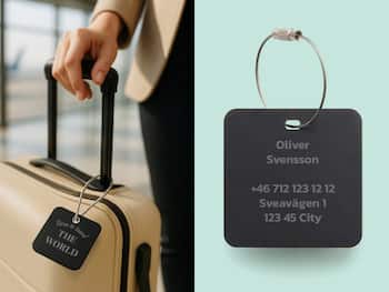 Bagagemærke med Gravering - Egen Tekst