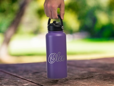 Termoflaske med Sugerør 950 ml - Personlig Gravering