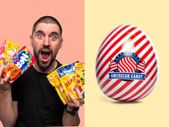 Påskeæg med USA-slik