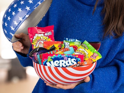 Påskägg med USA-godis