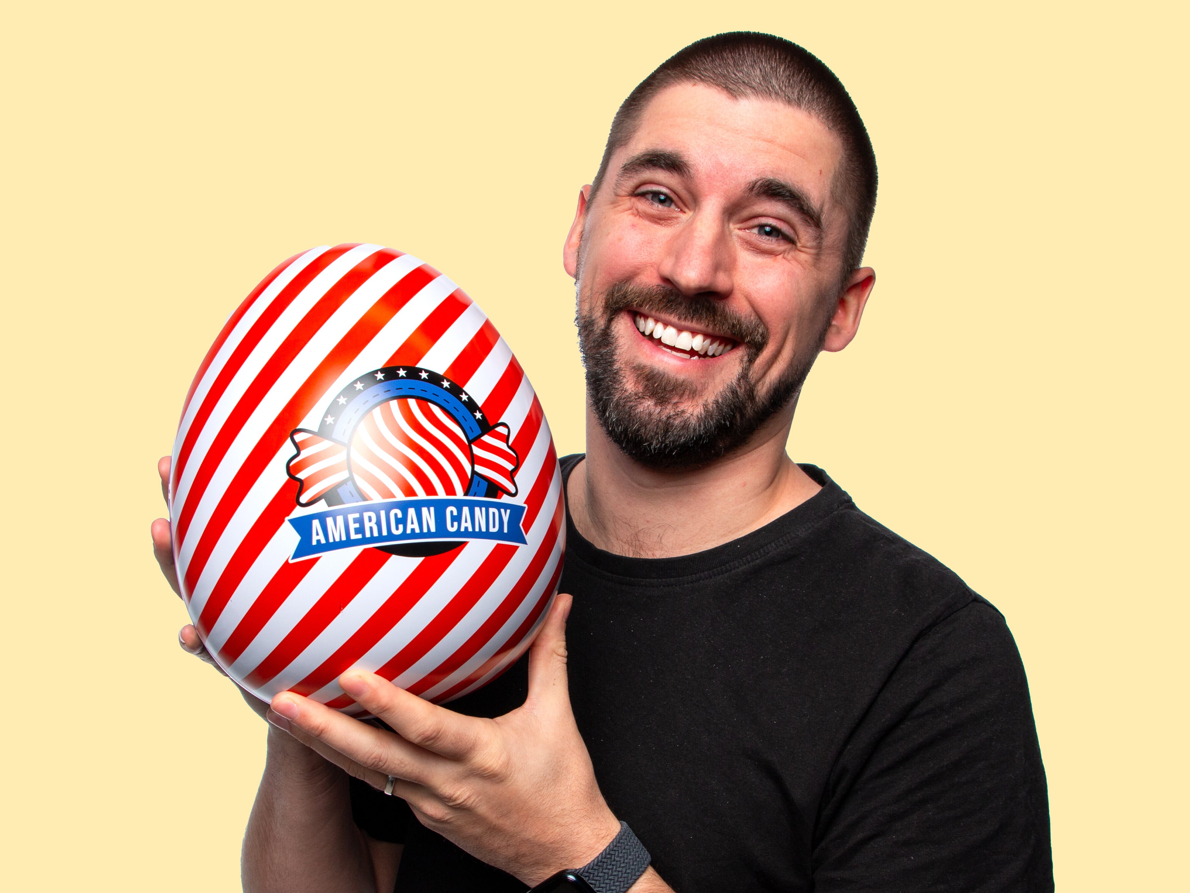 Påskägg med USA-godis