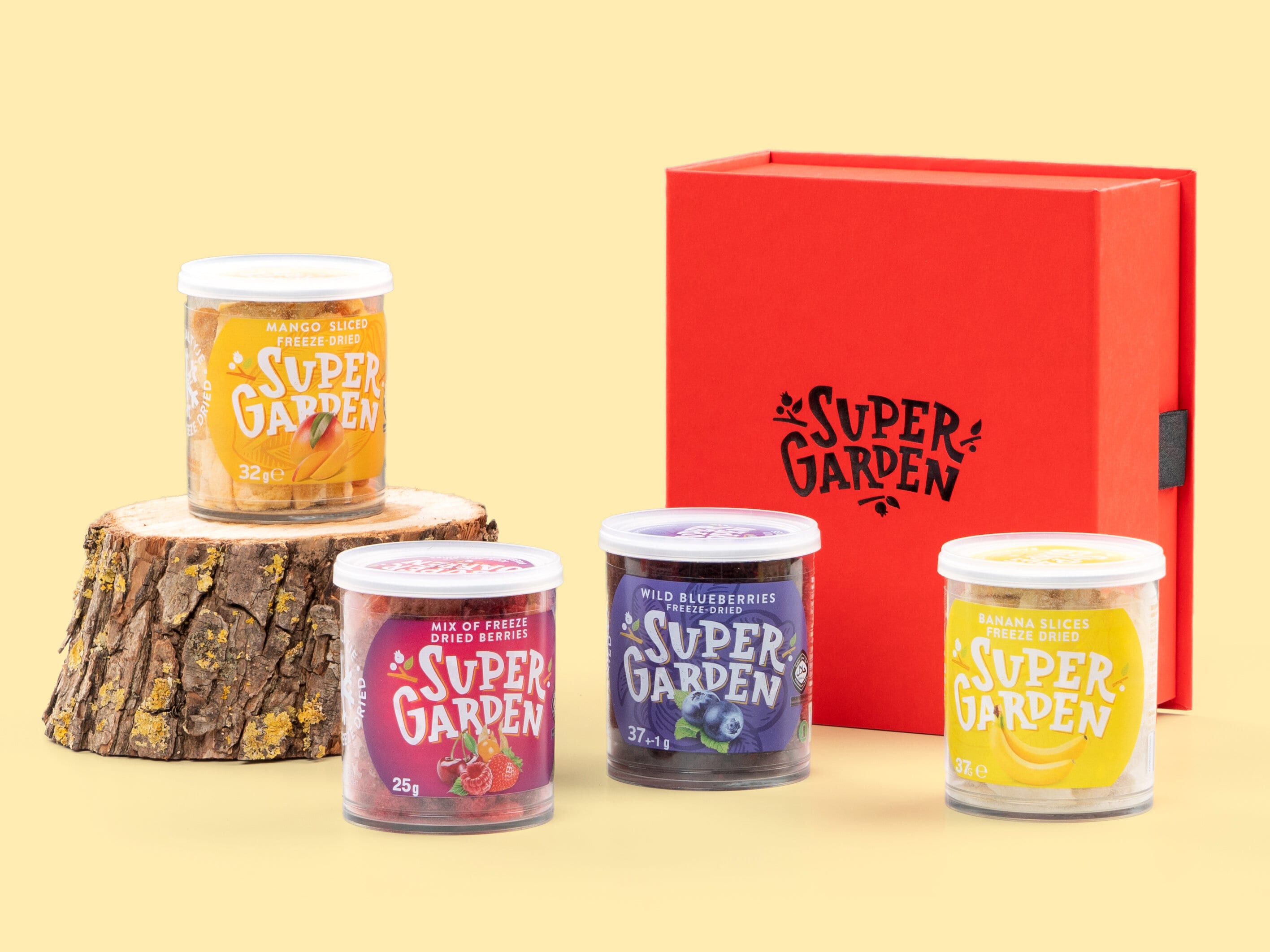 Presentlåda med Frystorkade Frukter &amp; Bär