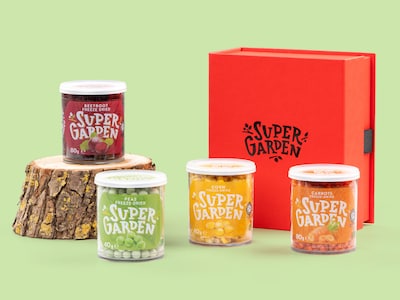 Presentlåda med Frystorkade Grönsaker