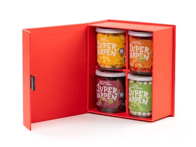 Presentlåda med Frystorkade Grönsaker