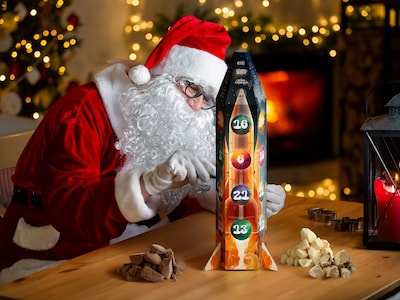 Adventskalender mit gefriergetrocknetem Eis