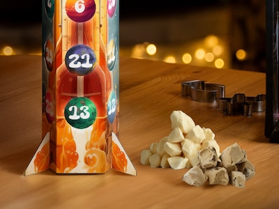 Adventskalender mit gefriergetrocknetem Eis