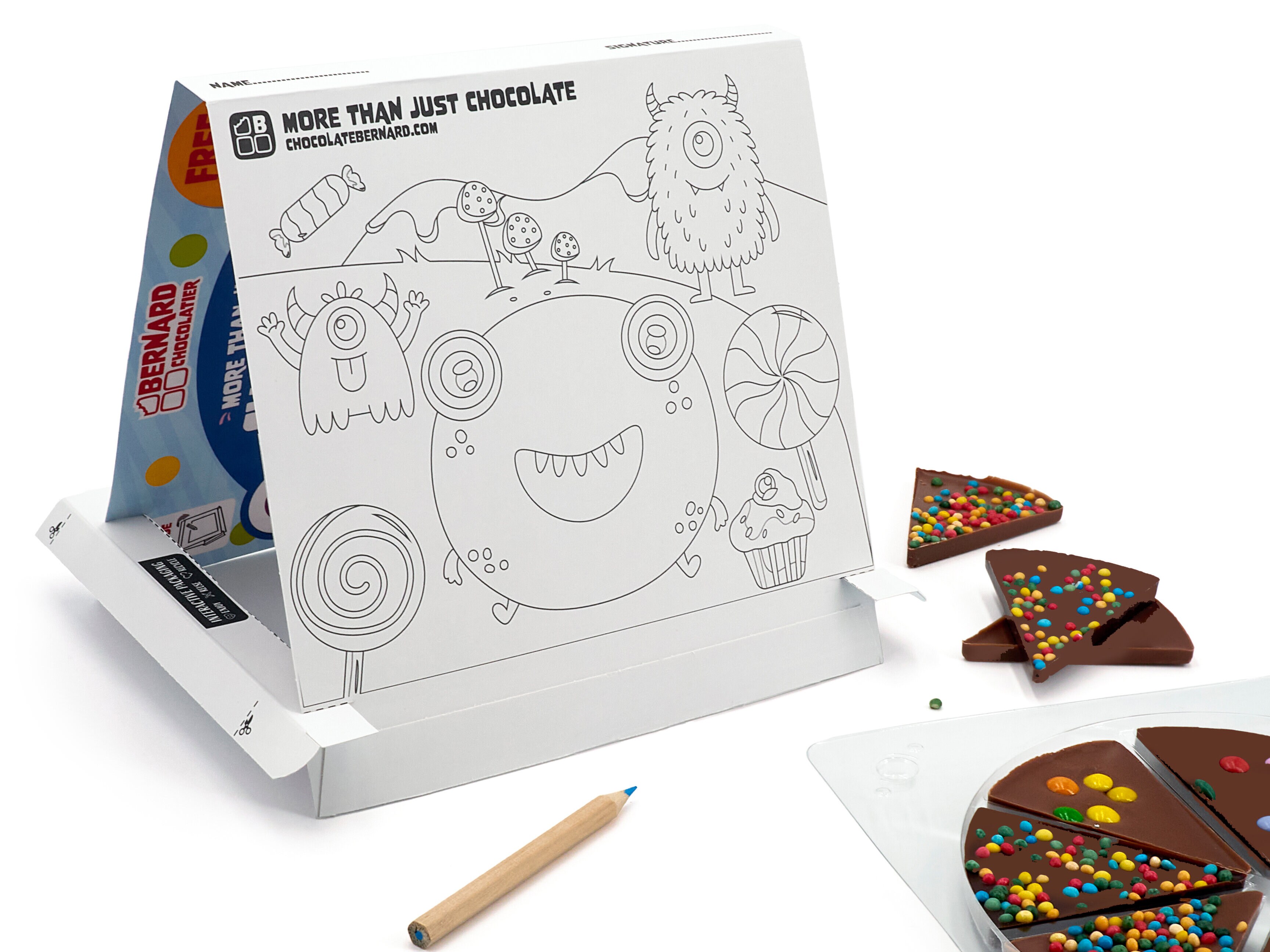 Chokoladepizza med Slik