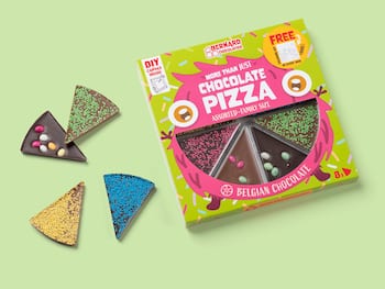 Chokoladepizza med Krymmel & Slik