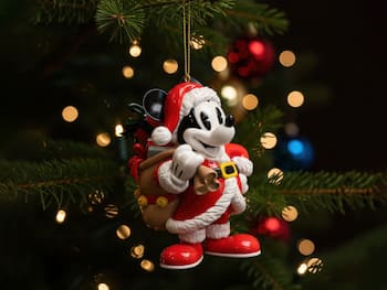 Julgranspynt Musse Pigg Vintage Jultomte