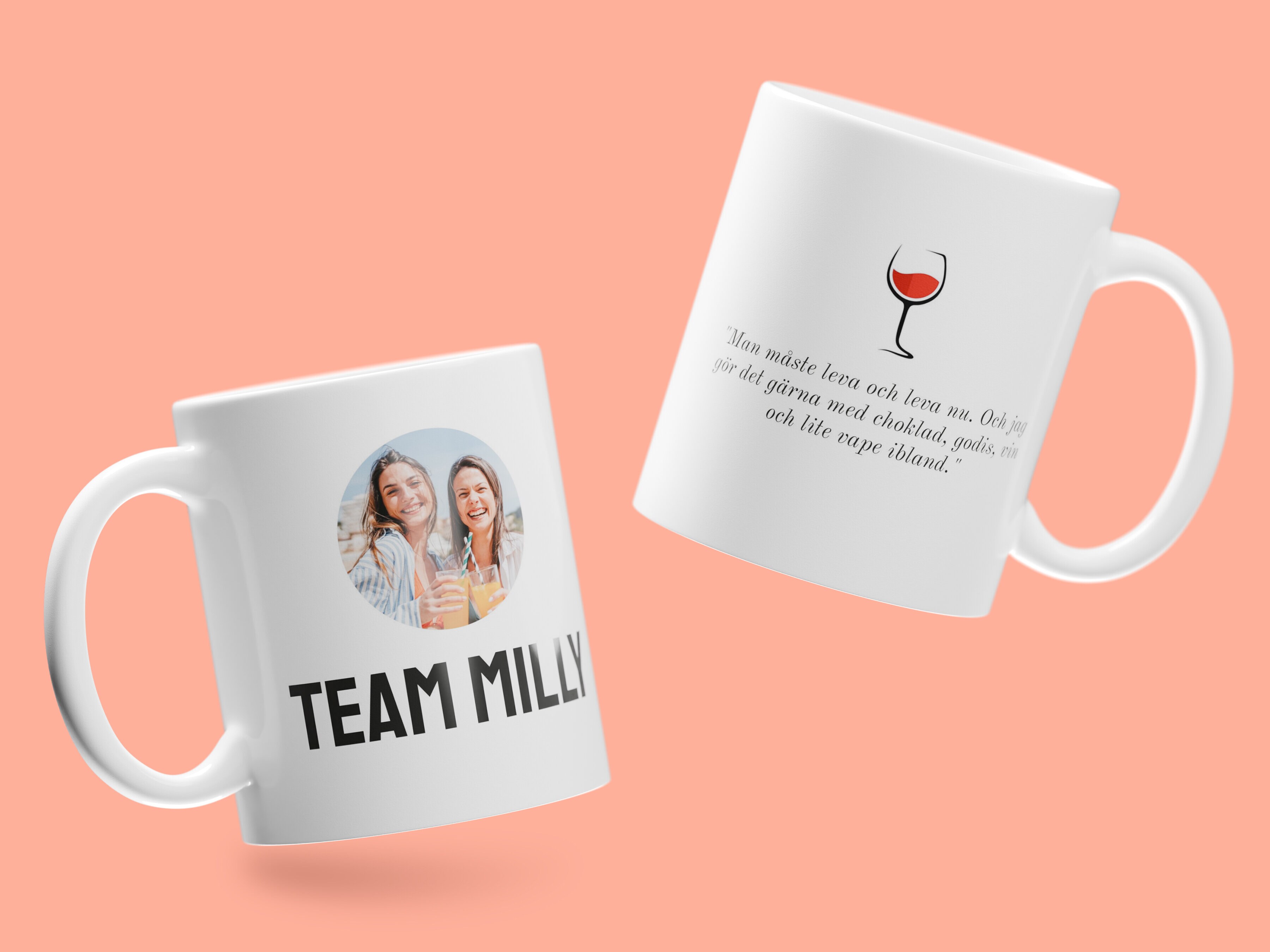 Mugg med Eget Foto - Team Milly