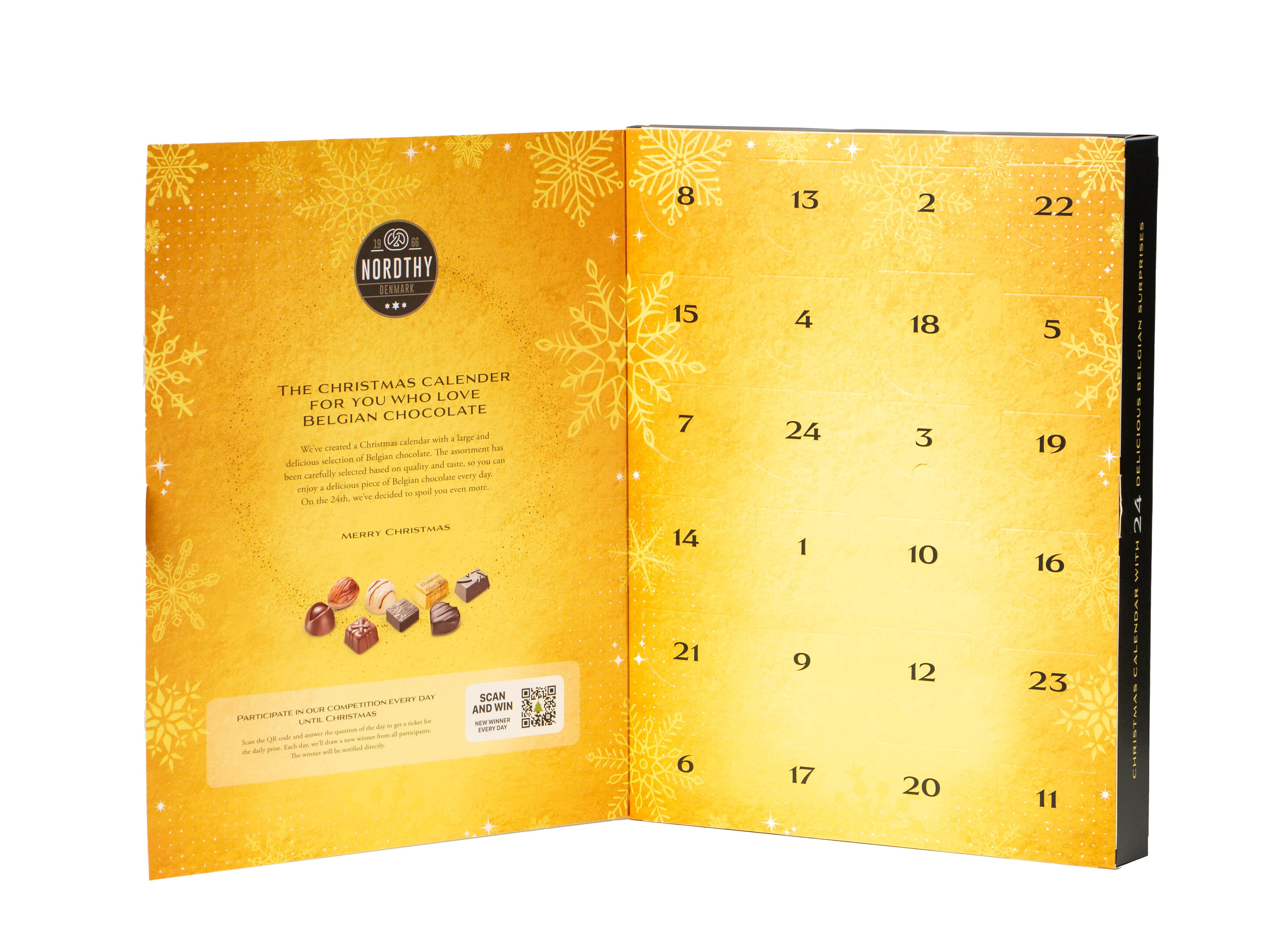 Adventskalender med Belgisk Choklad från Nordthy