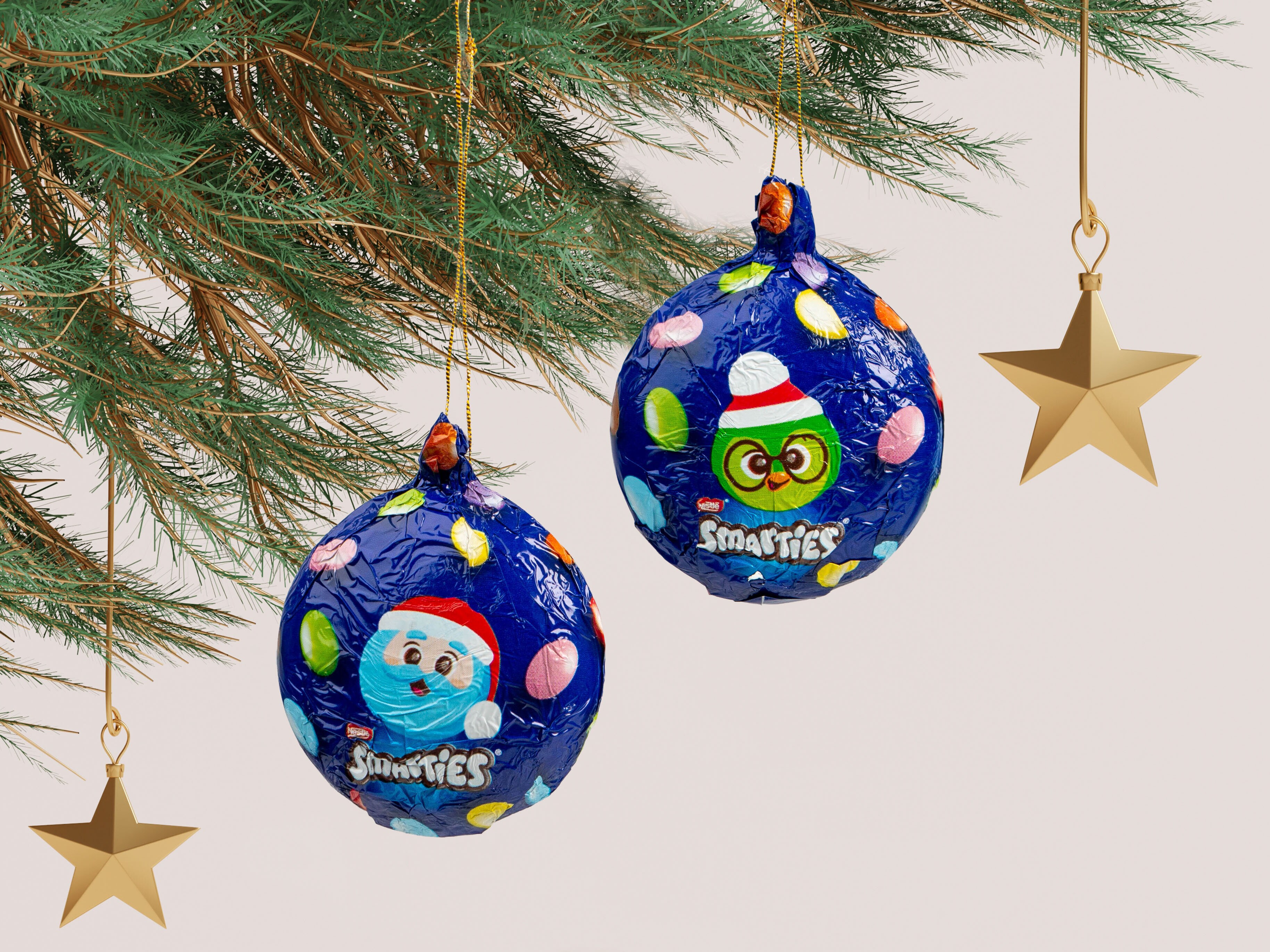 Smarties Weihnachtsbaumkugeln 6er-Pack