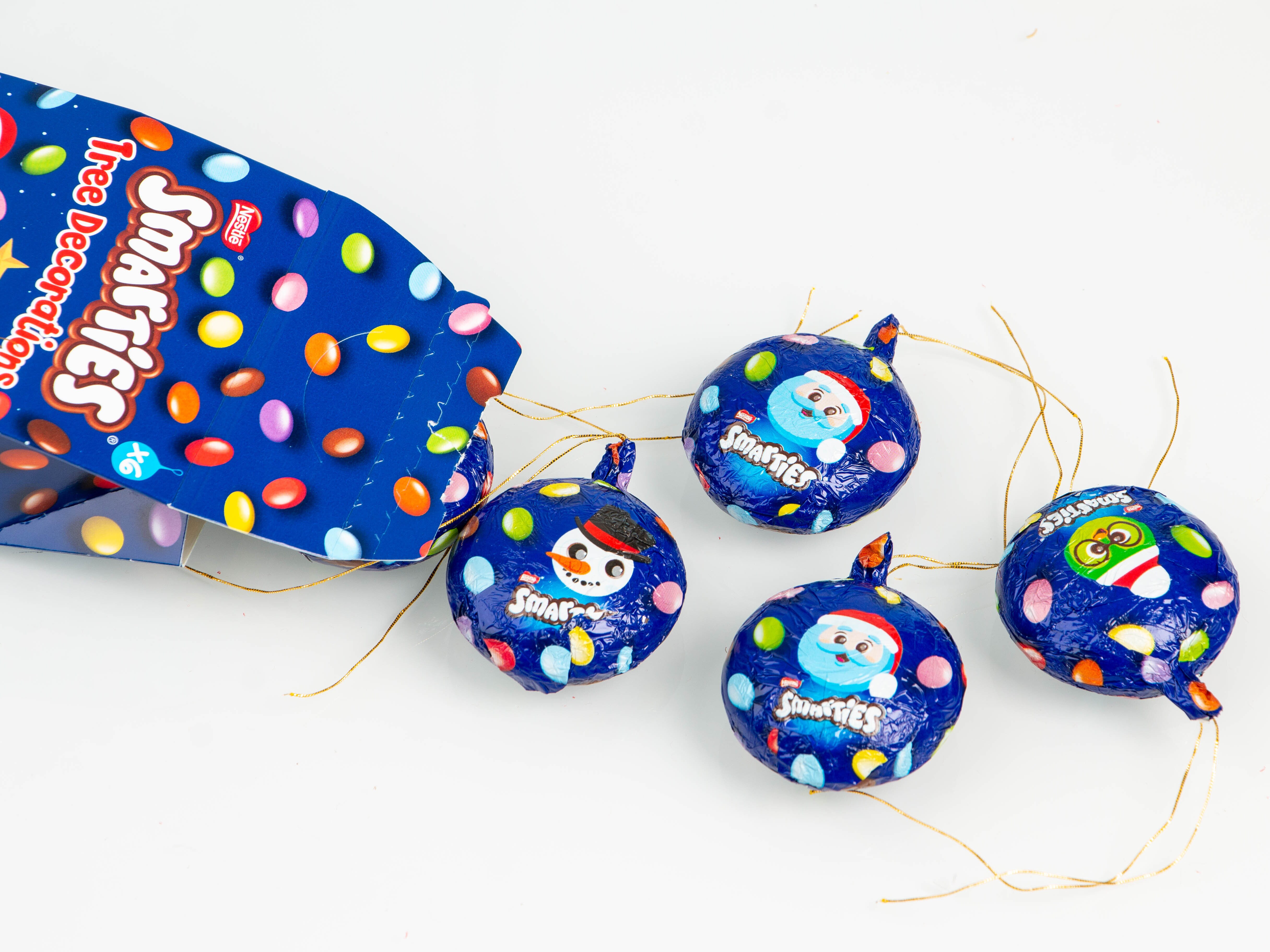 Smarties Weihnachtsbaumkugeln 6er-Pack