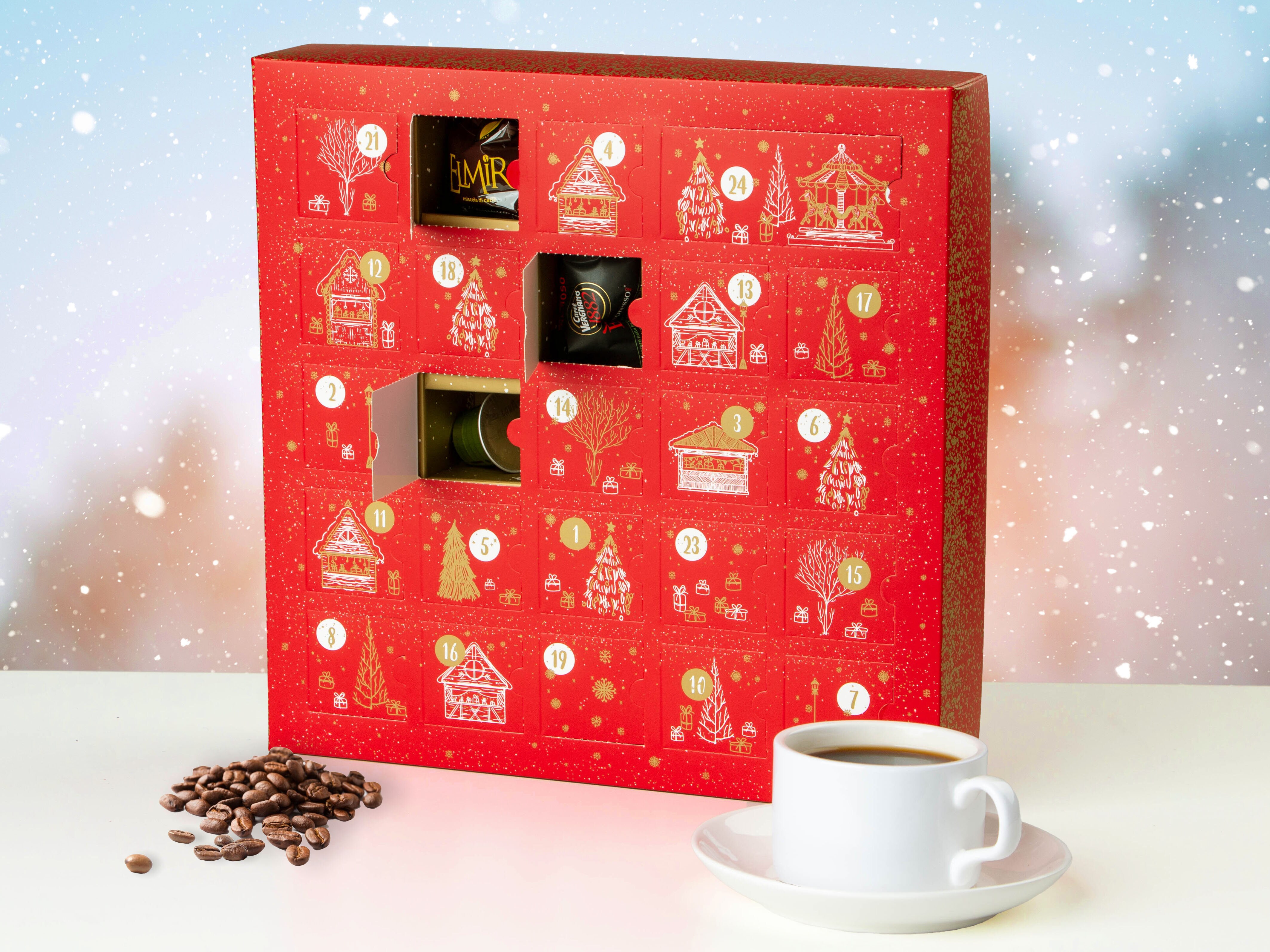 Adventskalender med Kaffekapslar