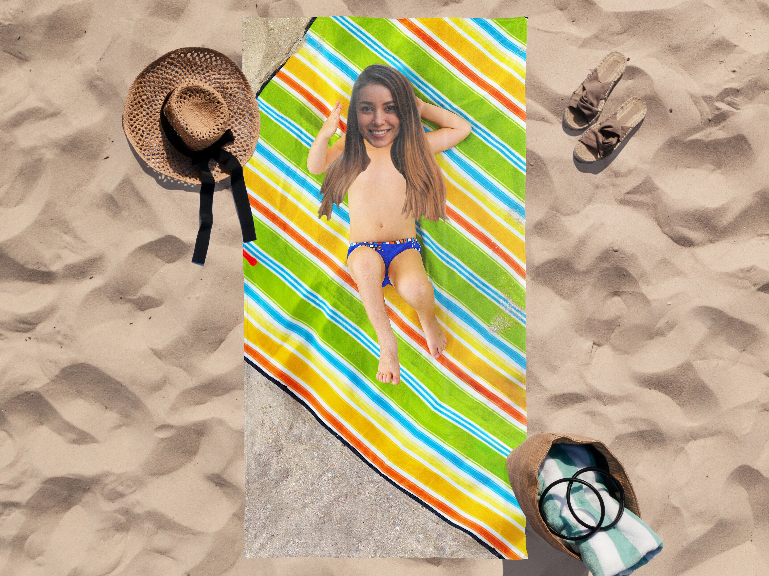 Håndkle med eget foto - Morsomt trykk