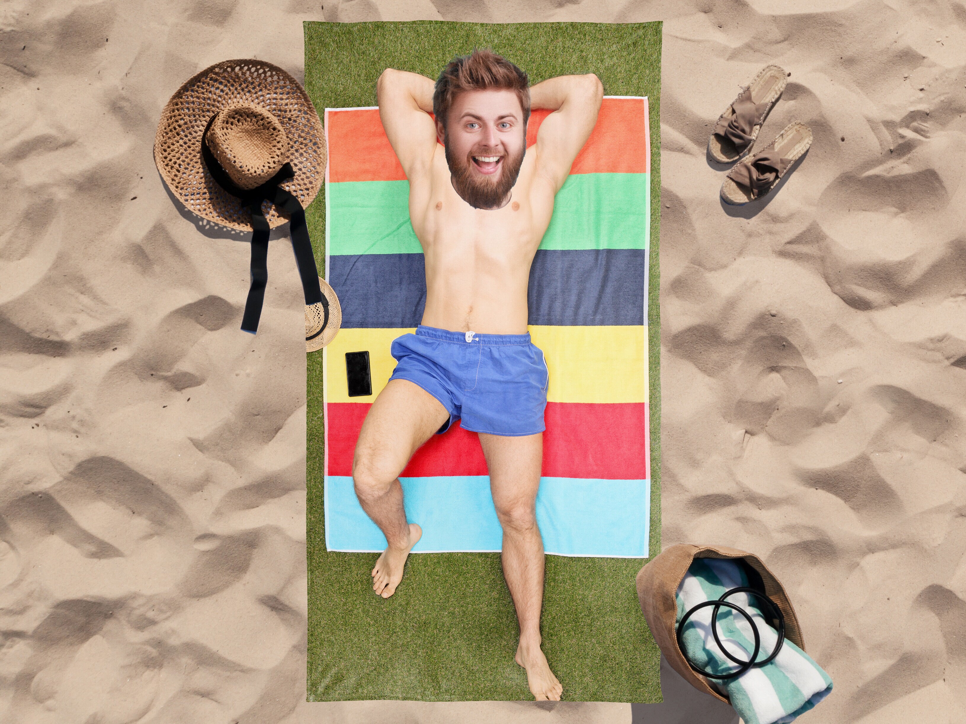 Håndkle med eget foto - Morsomt trykk