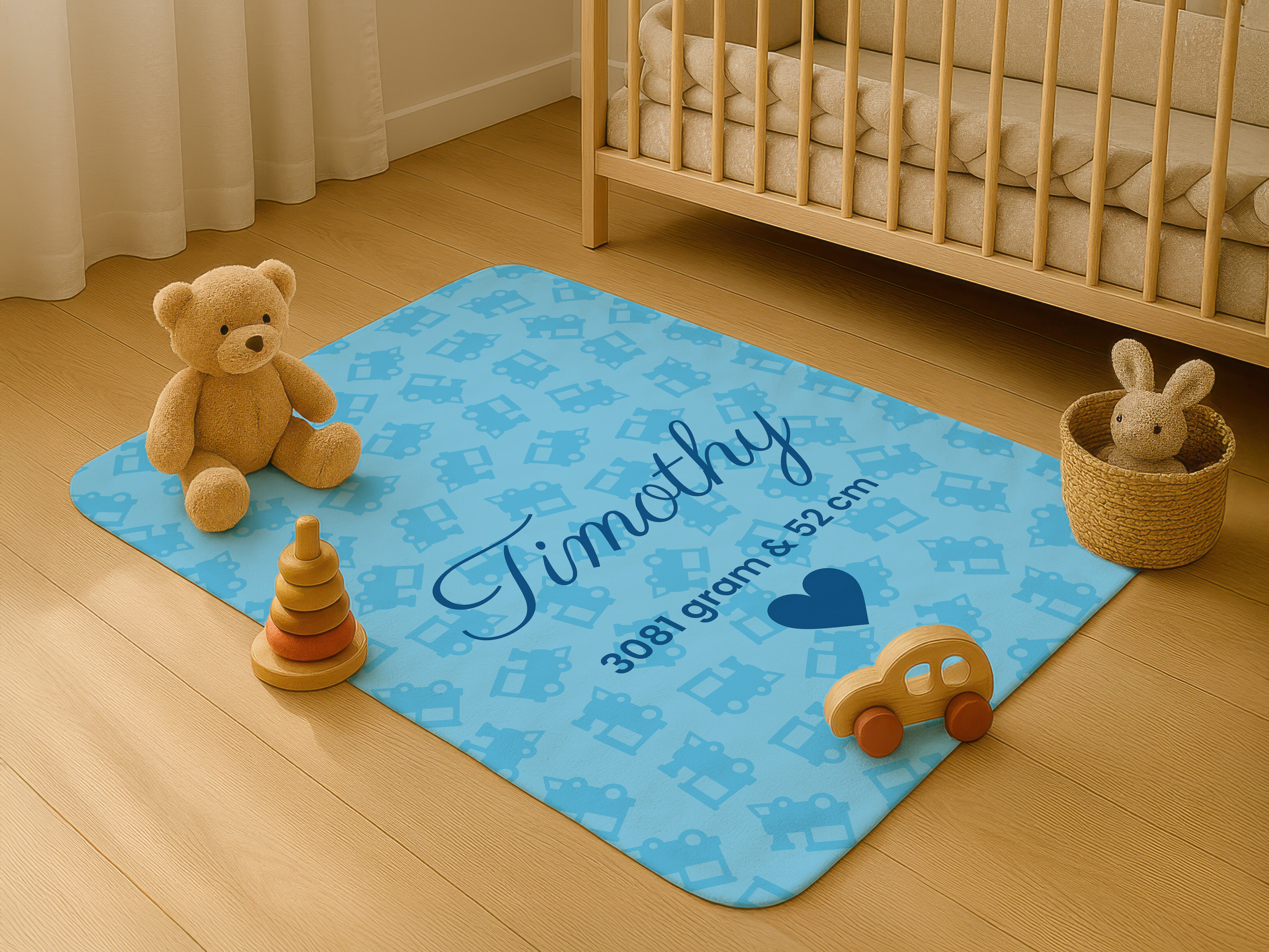 Babydecke mit eigenem Text