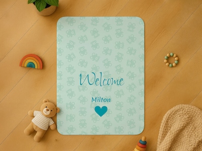 Babyteppe med egen tekst