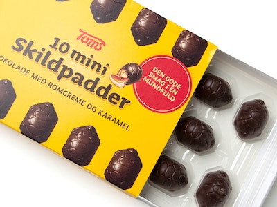 Toms Mini Sköldpaddor Mörk Choklad 120 gram