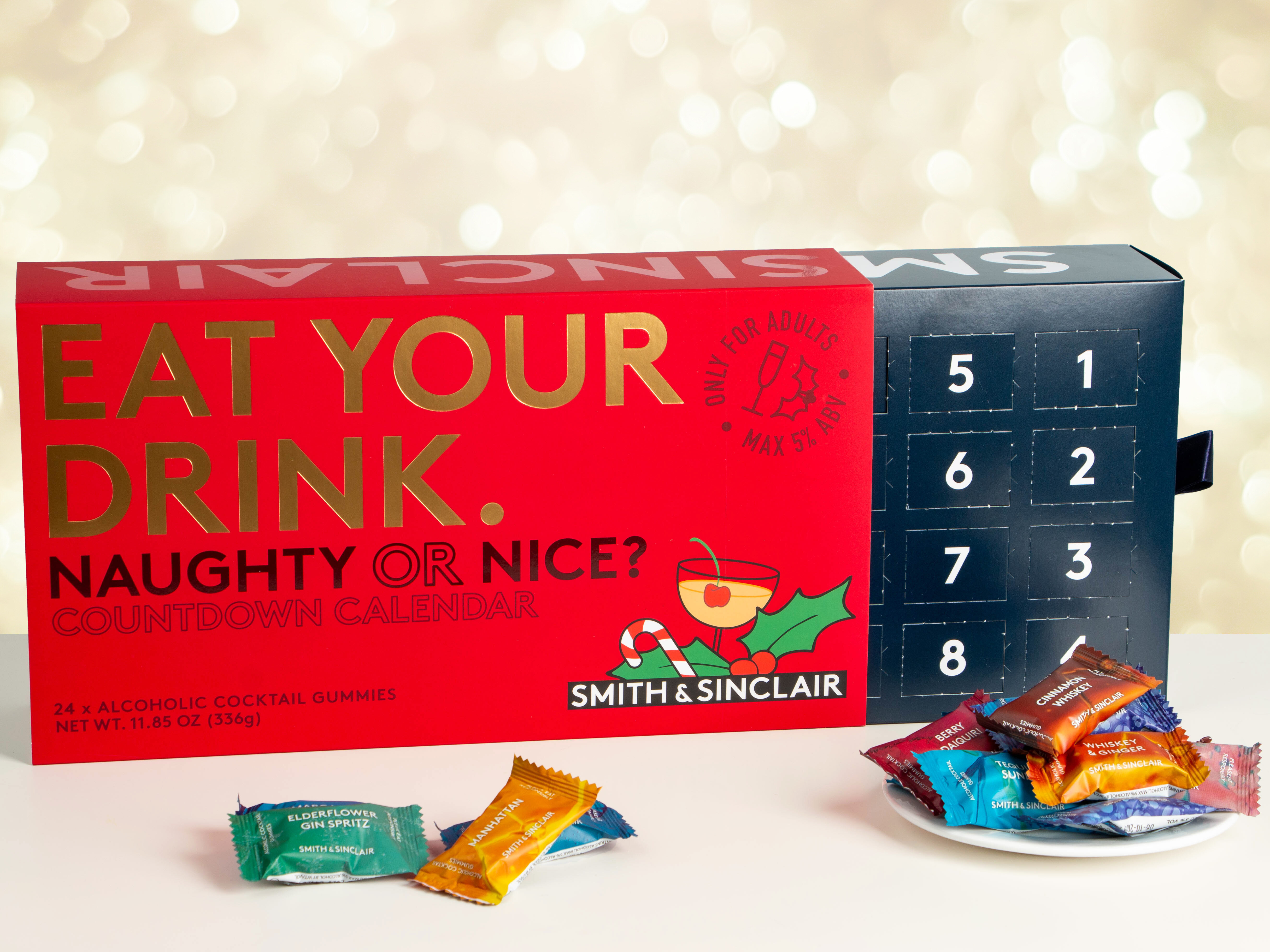 Adventskalender med Cocktailgodis för Vuxna - Smith & Sinclair
