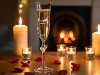 Champagneglas L'Amour med Gravering - Egen Tekst