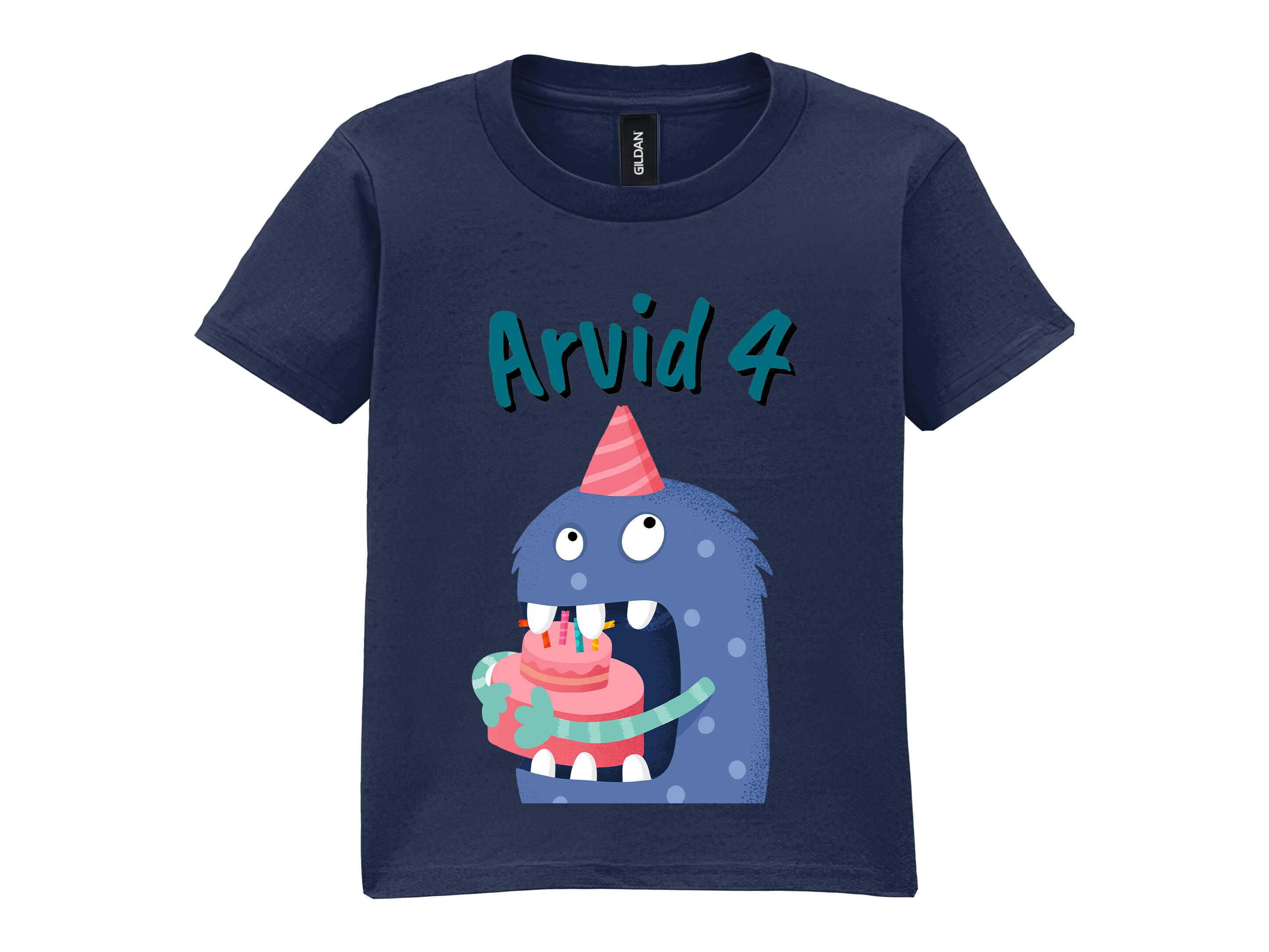 T-shirt till Barn med Egen Text - Födelsedagsmotiv