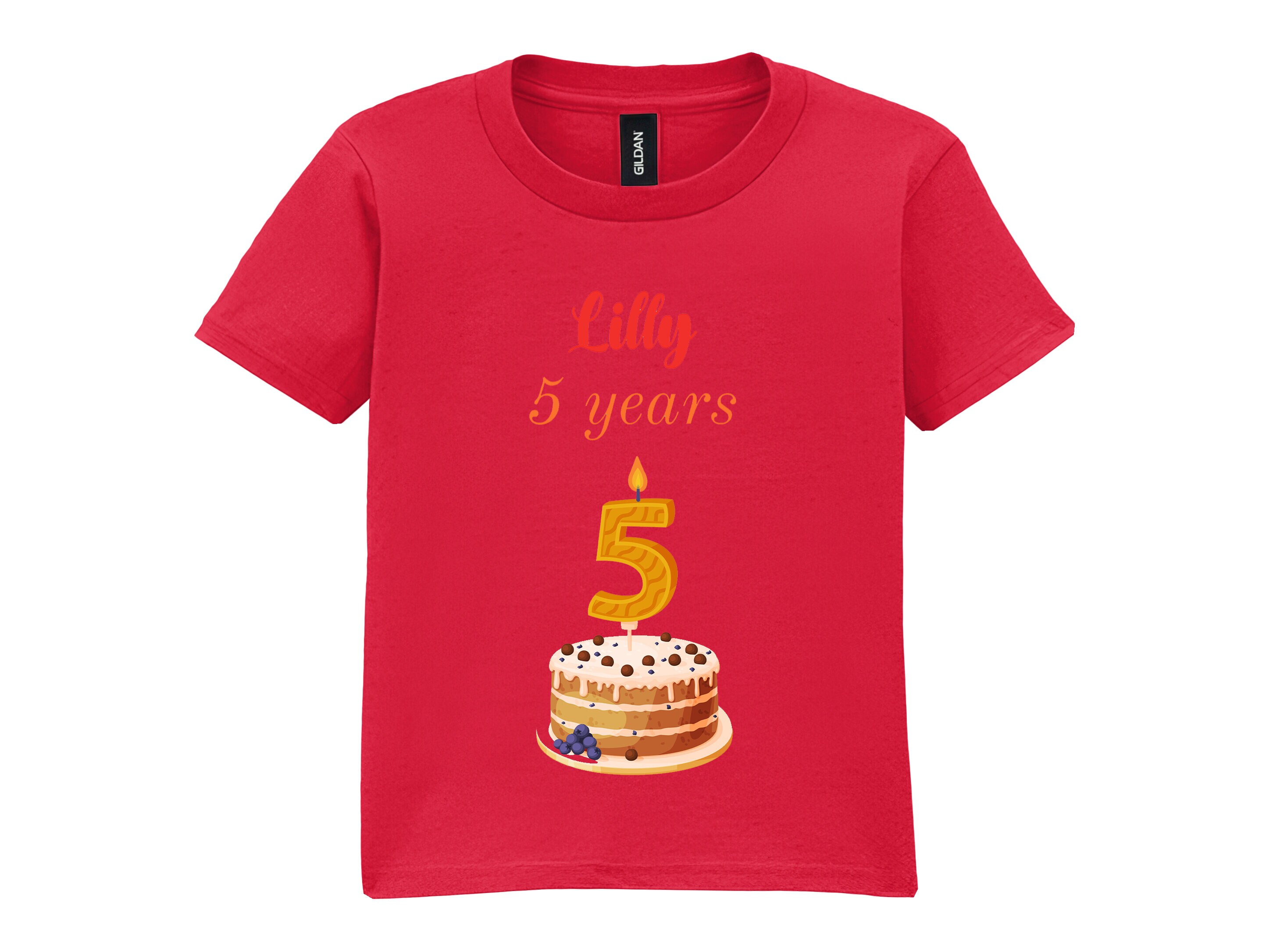 T-shirt till Barn med Egen Text - Födelsedagsmotiv