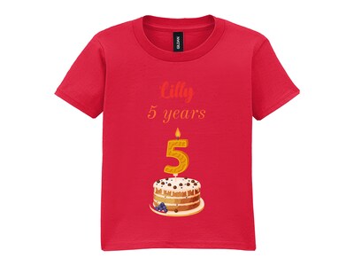 T-shirt till Barn med Egen Text - Födelsedagsmotiv