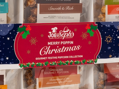 Christmas selection gaveeske med popcorn - Joe & Seph’s