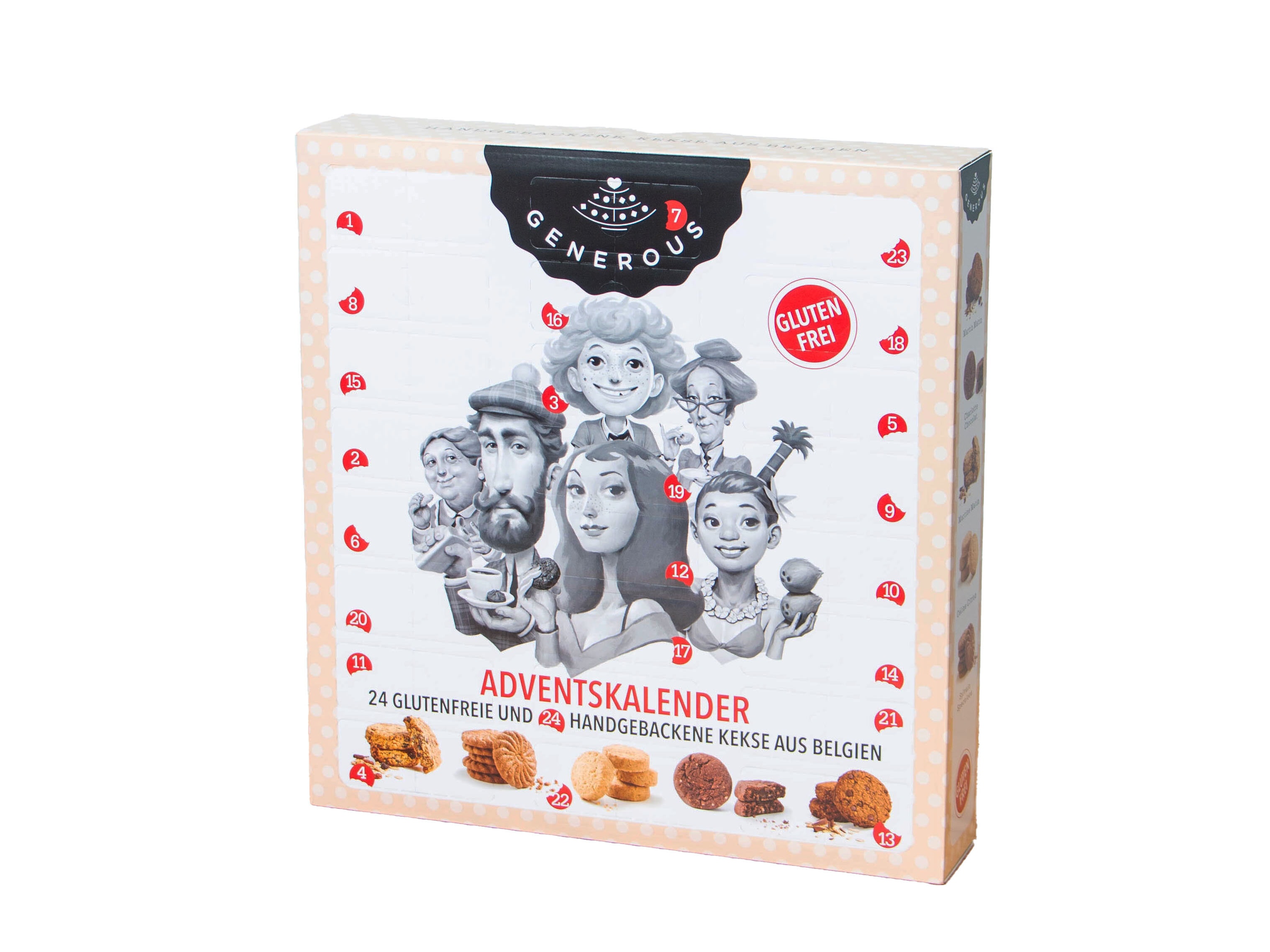 Adventskalender mit glutenfreien Keksen von Generous