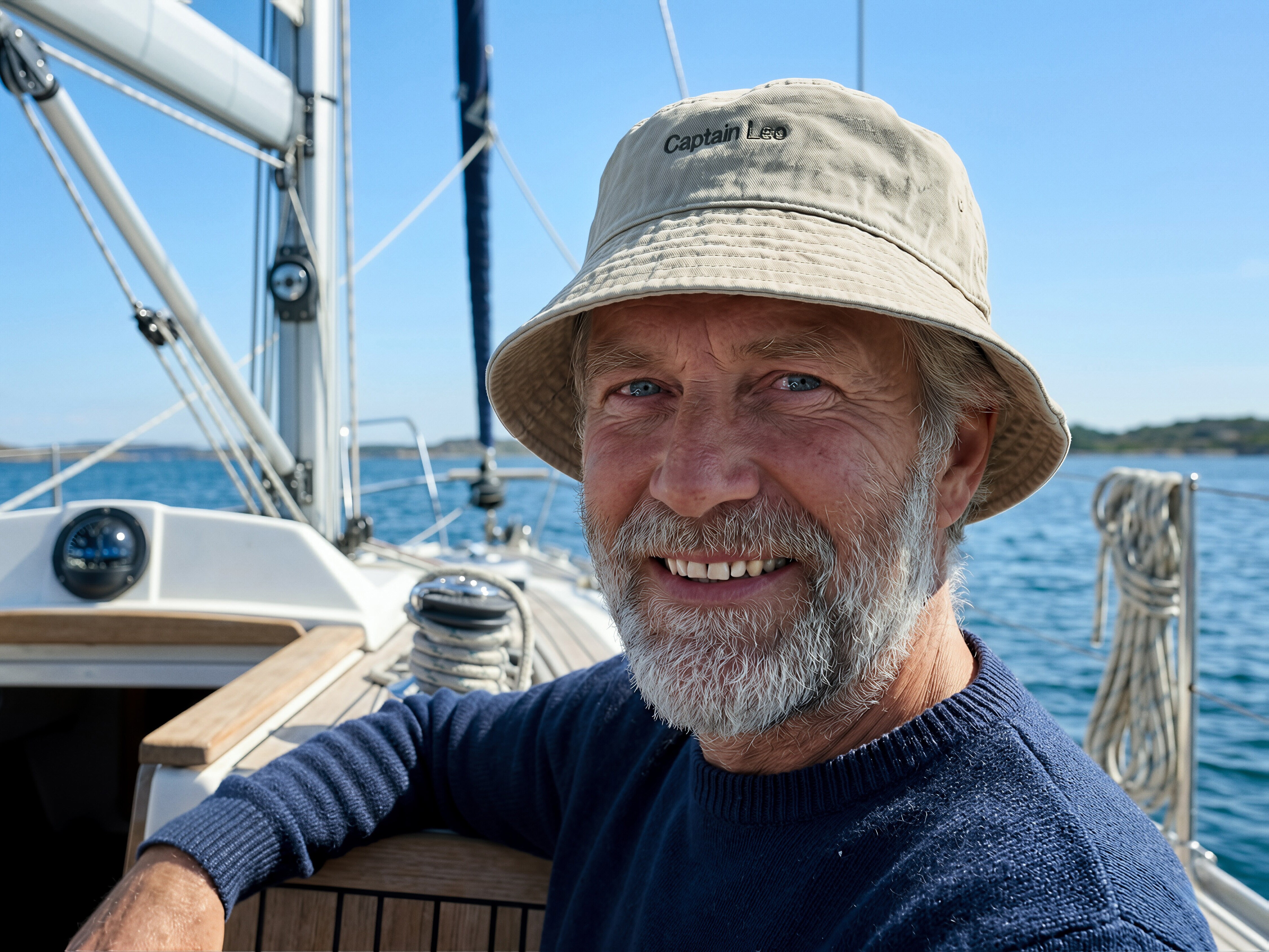 Bucket hat med broderi - egen tekst