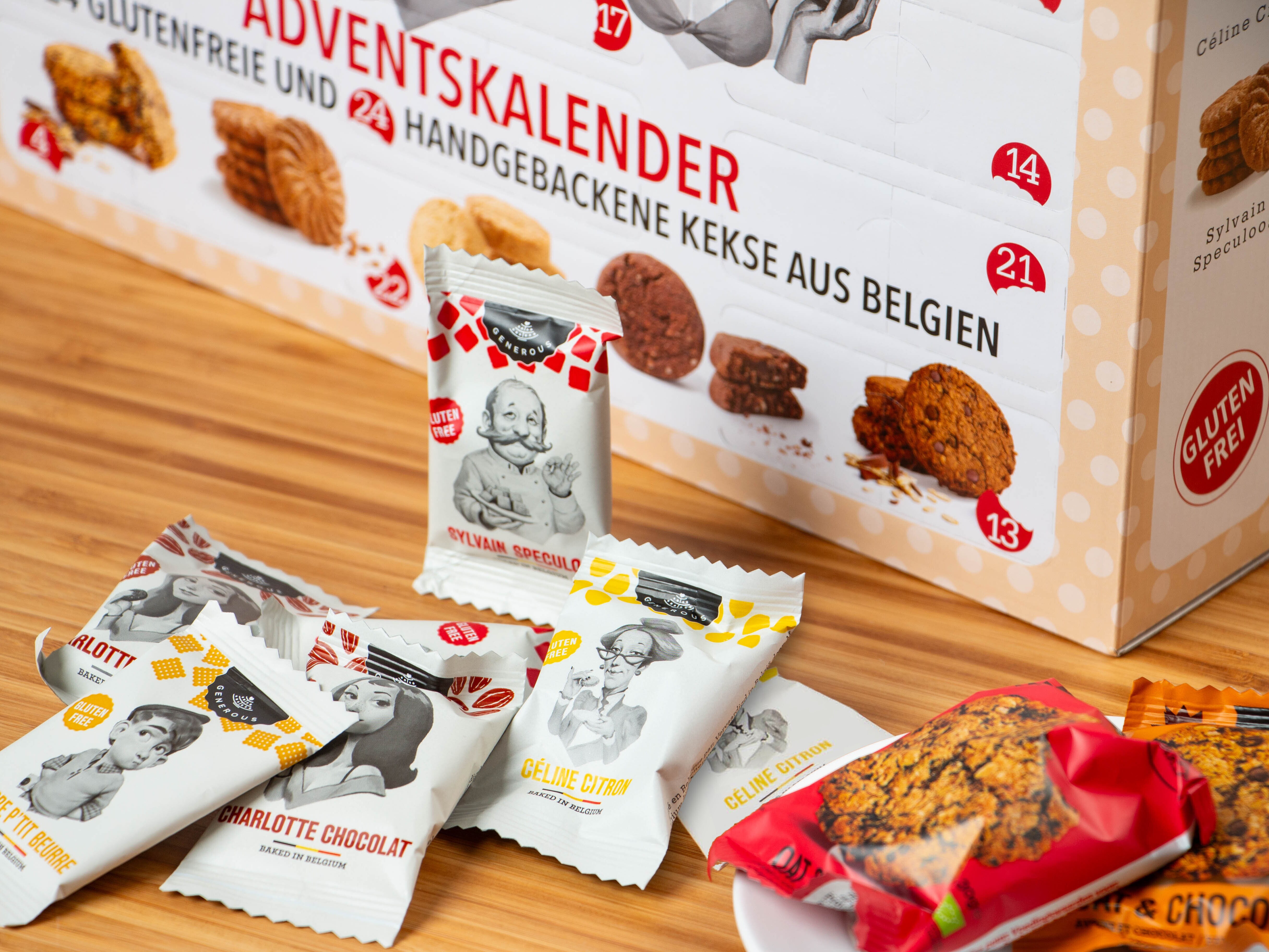 Adventskalender mit glutenfreien Keksen von Generous