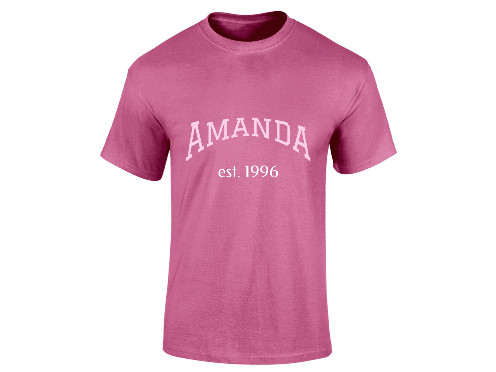 T-shirt med Egen Text i Collegestil