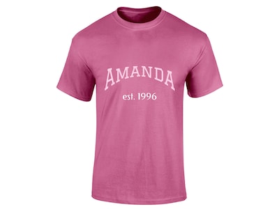 T-shirt med Egen Text i Collegestil